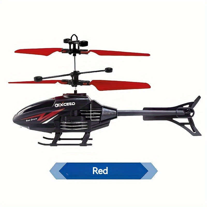 Helicopter With Remote Control Gesture Sensing Light Anti-Fall Suspension Remote Control Aircraft