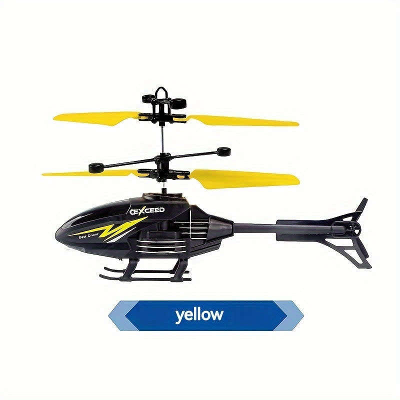 Helicopter With Remote Control Gesture Sensing Light Anti-Fall Suspension Remote Control Aircraft