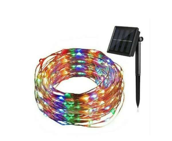 Solar Powered Rgb Copper Wire Fairy Lights 200 Leds 20M