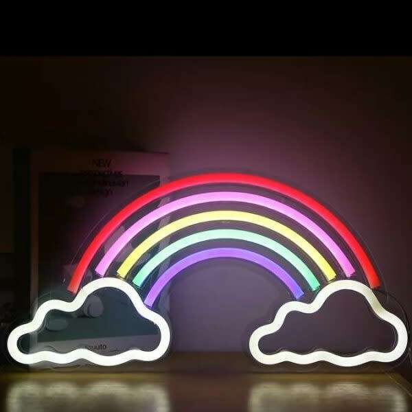 Led Rainbow Cloud Neon Sign