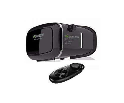 Vr 3D Imax Smartphone Cardboard, Video Game Glasses Bluetooth Mini Game Controller Remote Control