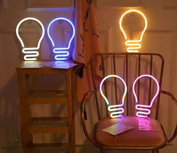 Led Bulb Neon Sign Usb And Battery Powered