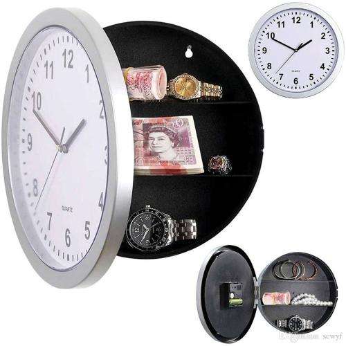Crazy -60% Clearance- Wall Clock with Hidden Compartment - Secret Stash
