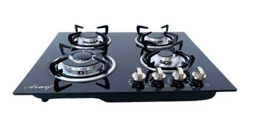 Tempered Glass Countertop 4 Burner Gas Hob 600mmx510mm