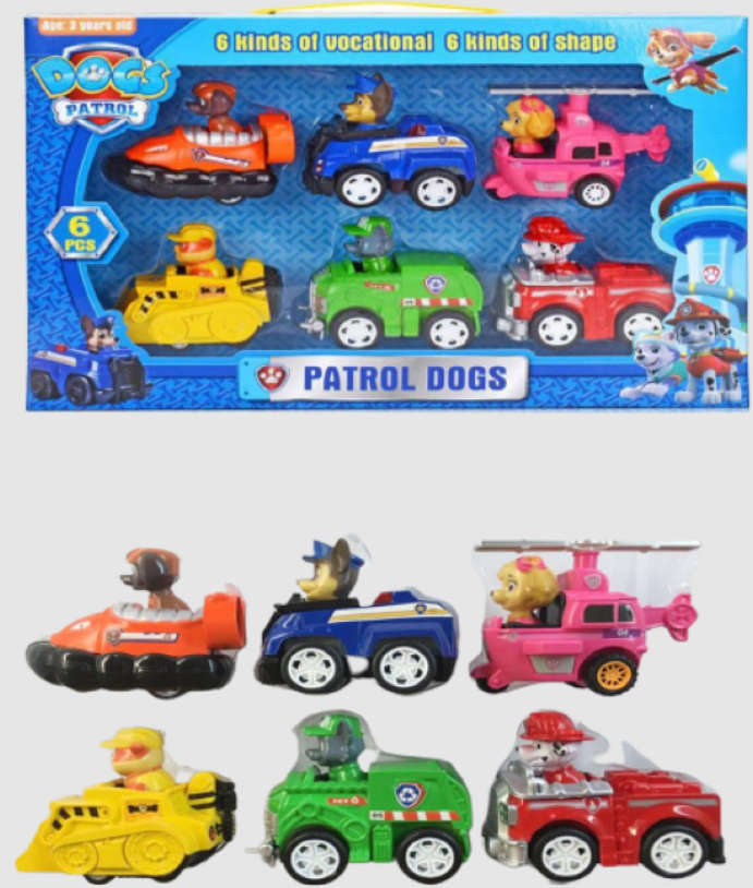 Paw Patrol Dogs - 6 Pack