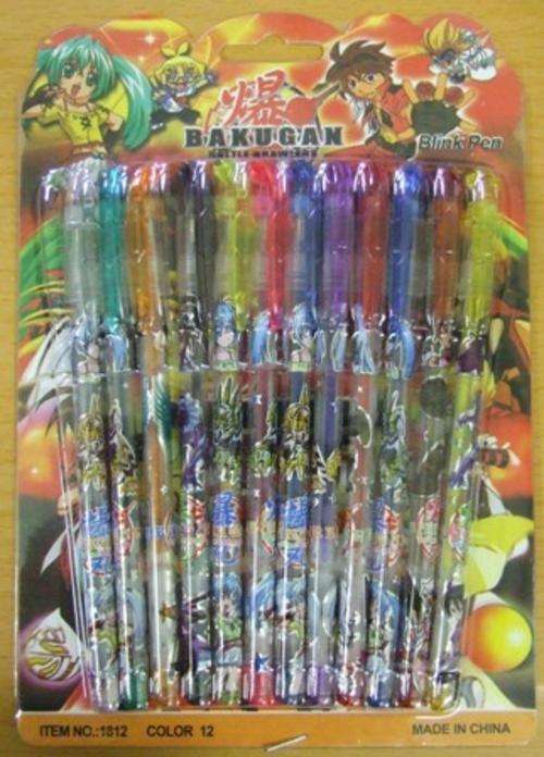 Bakugan Brawler set of coloured pens on R1 no Reserve Auction