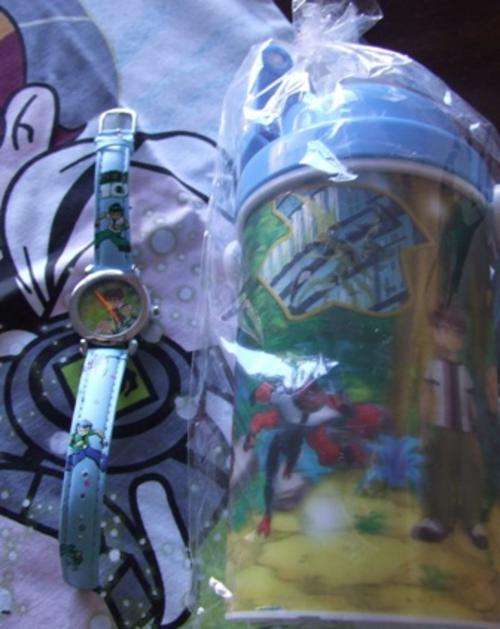 Ben 10 T-Shirt, Watch and Water bottle + Surprise Toy  - R1 NO Reserve Auction