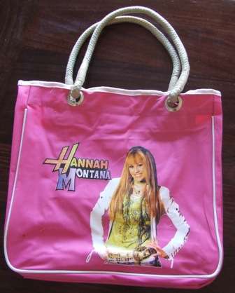 LAST ITEM, LARGE Hannah Montana Material (Pink) BAG -  R1 no Reserve