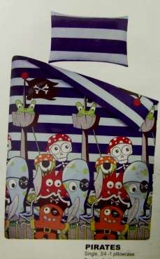 Sticks and Stones (Pirates) 3/4 bed duvet cover and pillow slip on Auction R1 no RESERVE! NEW