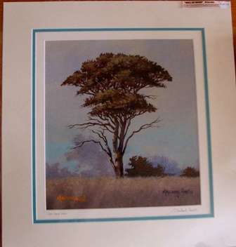 Malachi Smith - The lone tree - Collectors piece non fading brush sighned by Artist