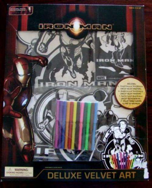 Brand NEW Iron MAN deluxe  Velvet Art set - Original MARVEL item on R1 No RESERVE