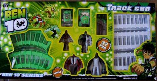 LARGE SET Ben 10 Track and Battery operated CARS - On R1 no RESERVE Auction