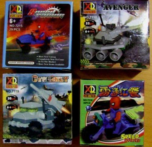 4 X Lego compatible between 29 and 38 Pieces per box- (lego style)!