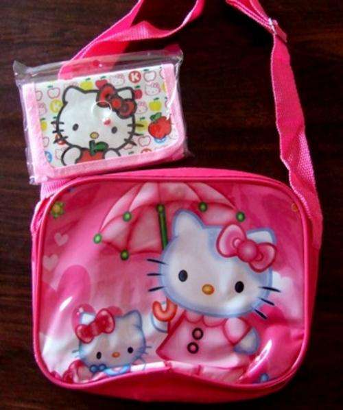 Lovely, Hello Kitty Shoulder Bag , Wallet and ring for only 1 Bid! R1 NO Reserve!