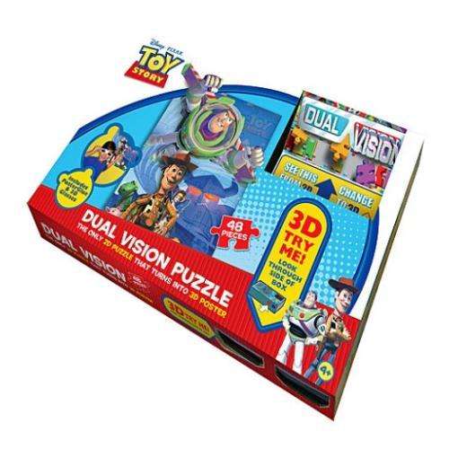 Disney Toy story dual vision poster puzzle, includes poster glue and 3D glasses! R1 no reserve...