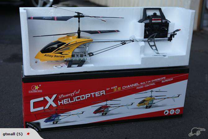 LARGE CX-08 - 3.5 Channel Aloy Remote control Helicopter - Build in GYRO! Great Gift idea!