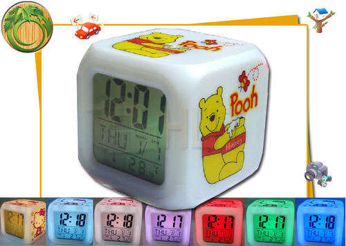 Winnie the Pooh Colourfull Led Alarm CLOCK  - R1 No Reserve - Great Gift!