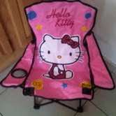 Hello Kitty Camp/fold up chair in pink black and white -R1 No Reserve - Great Gift!