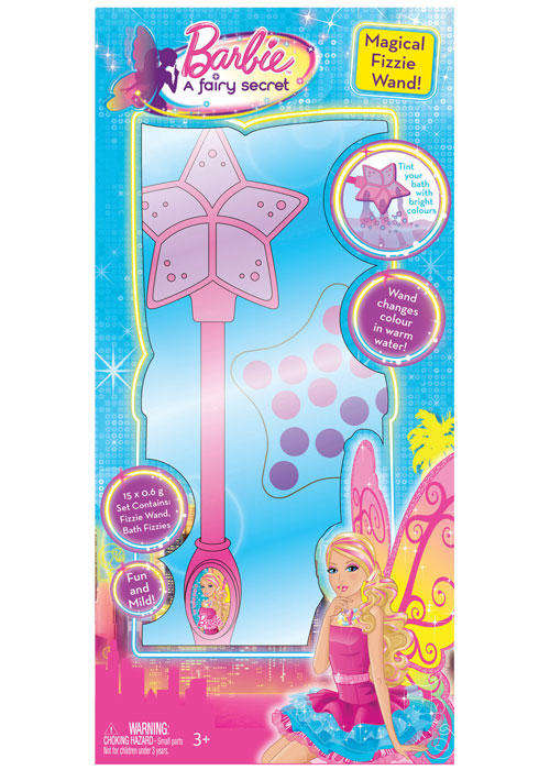 Bath Time magically becomes an adventure with the Barbie A Fairy Secret Magical Fizzie Wand!