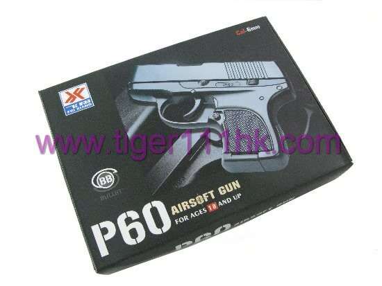 P60 Metal shell Airsoft Gun Not a Toy and not for recommended for ages less than 18 years!