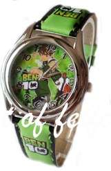 FREE POSTAGE! Kids Wrist Watch leather strap (Ben 10 Green) - On R1 no RESERVE Auction