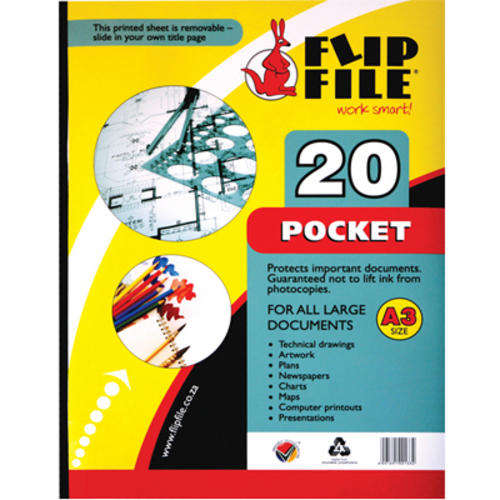 Flip File A3 Kangaroo (20 Pocket)