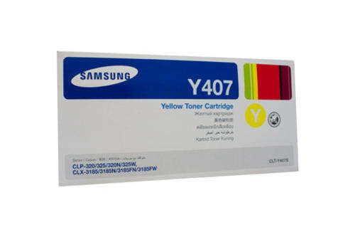 Original toner Cartridge for Samsung CLT-Y407S Yellow (CLP-320 / CLX-3185)