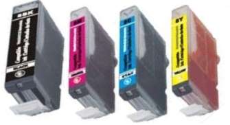 Set of Generic Canon Cartridges (Extra Black)  (2 x PGi-5, CLi-8C, CLi-8M, CLi-8Y)