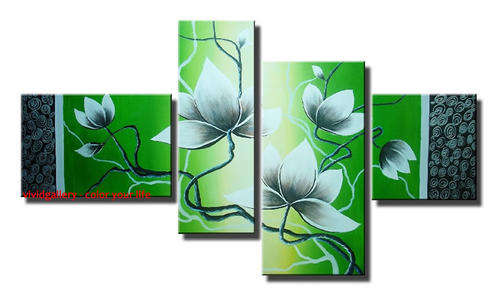 Hand-painted Oil Painting Large 155cmx90cm Abstract Deco Art Modern Green White GF4070