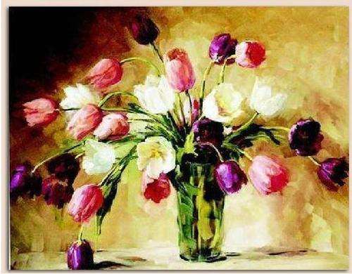 Museum Quality Hand-painted Canvas Signed Oil Painting 80CMX60CM Impressionism Flowers FIF033