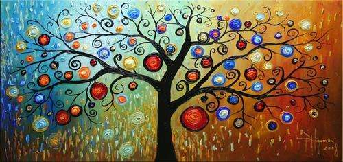 Huge Oil Painting Hand-painted Canvas 120cmx60cm Modern Flowers Red Poppies Deco Art ABF048