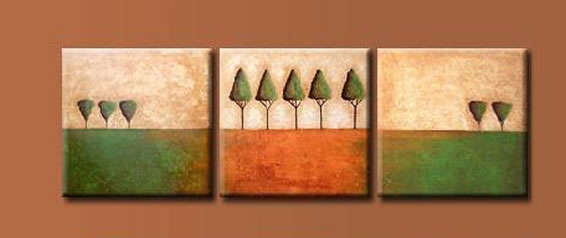 Huge Group Oil Painting Hand-painted Canvas 150cmx50cm Modern Landscape Trees GSL106