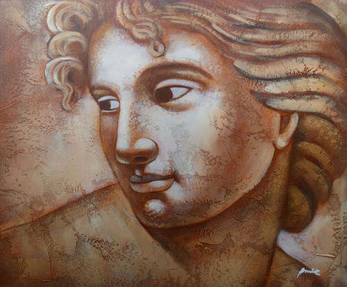 Signed Handmade Oil Painting 60CMX50CM Modern Abstract Portrait R67