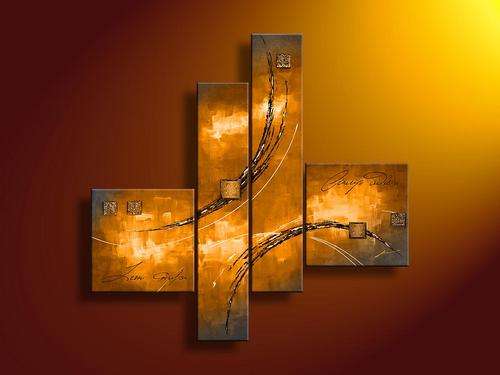 Hand-painted Canvas Oil Painting 120cmx100cm Modern Abstract Sunshine G125