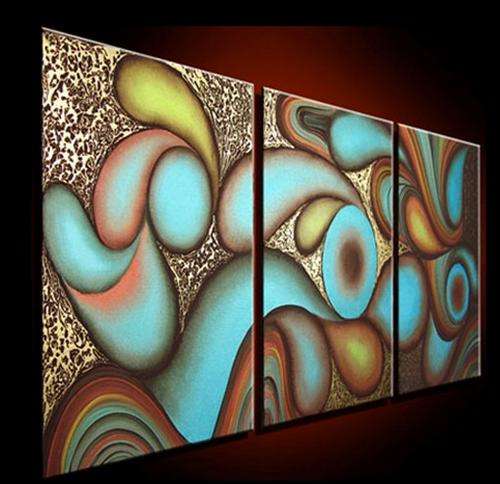 Signed Canvas Handmade Oil Painting 150CMX80CM Modern Abstract Blue HC046