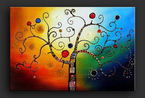 Signed Canvas Handmade Oil Painting 90CMX60CM Modern Abstract Flowers HN046