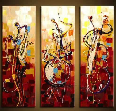 Hand-painted Canvas Oil Painting Abstract Modern Dancing Girls Sunshine G3166