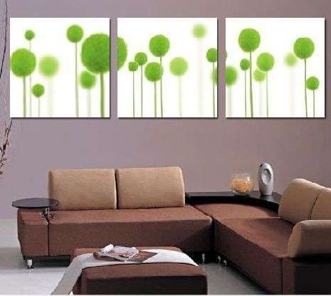 Hand-painted Canvas Oil Painting 60cmx180cm Modern Trees Abstract G3070