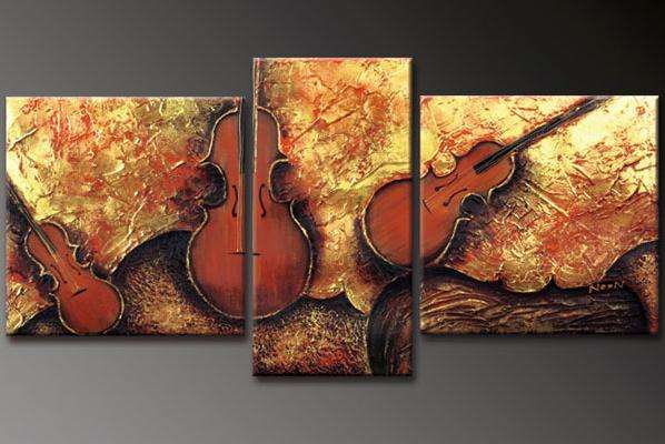 Signed Handmade Oil Painting 110CMX80CM Modern Musical Abstract G3159