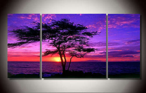 Handmade Signed Canvas Oil Painting 120cmx60cm Modern Landscape Trees G467