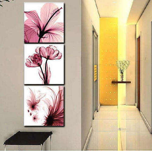 Handmade Signed Canvas Oil Painting 180cmx60cm Modern Pink Flowers G470