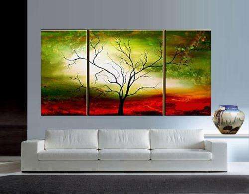 Handmade Signed Canvas Oil Painting 120cmx60cm Modern Flowers Blossom G480