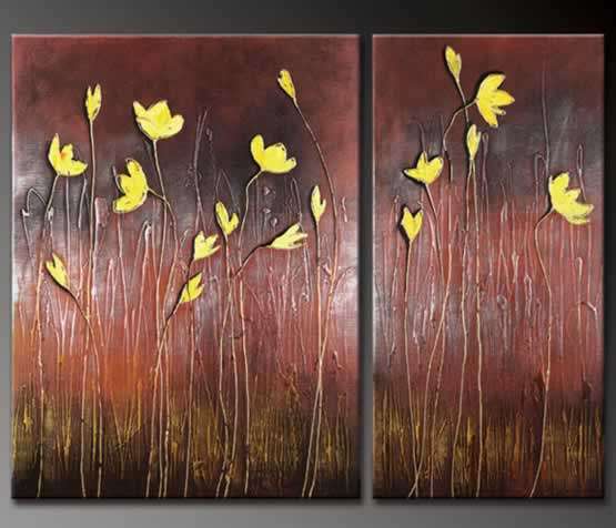 Hand-painted Canvas Oil Painting 100cmx70cm Abstract Flowers Purple G583