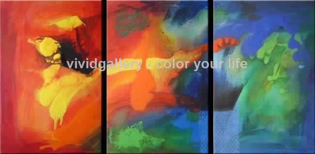 Hand-painted Canvas Oil Painting 150cmx60cm Modern Abstract Red Blue G597