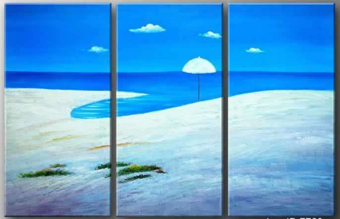 Hand-painted Canvas Oil Painting 120cmx80cm Seascape Blue Beach Summer S314