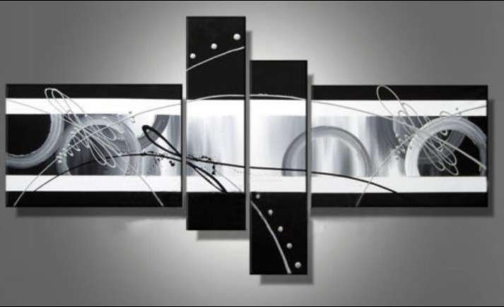 Hand-painted Canvas Oil Painting 160cmx80cm Modern Abstract Black White ABD011