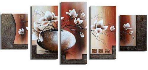 Hand-painted Canvas Oil Painting 150cmx80cm Flowers White Lily Roses FLE022