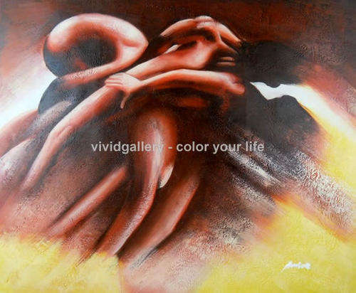 Signed Canvas Handmade Oil Painting 60cmx50cm Modern Nude Girls rr88