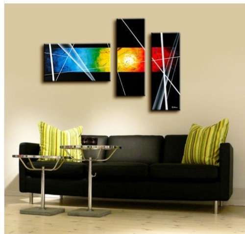 Handmade Signed Canvas Oil Painting 105cmx80cm Modern Abstract Light ABC011
