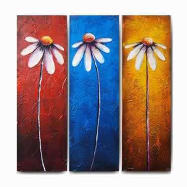 Hand-painted Canvas Oil Painting 90cmx90cm Modern Golden Pink Flowers G562